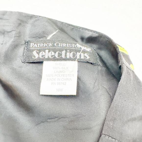 Patrick Christopher Silk Embroidered Flower Pencil Skirt Size 16W - Picture 2 of 5